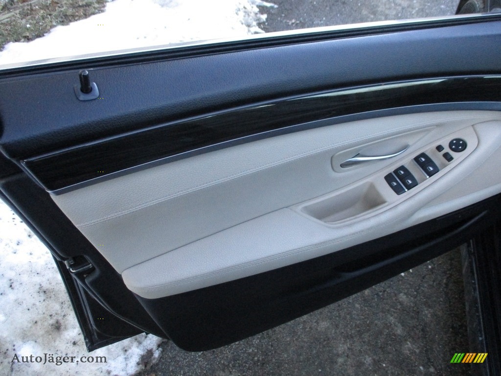 2013 5 Series 535i xDrive Sedan - Dark Graphite Metallic II / Oyster/Black photo #10