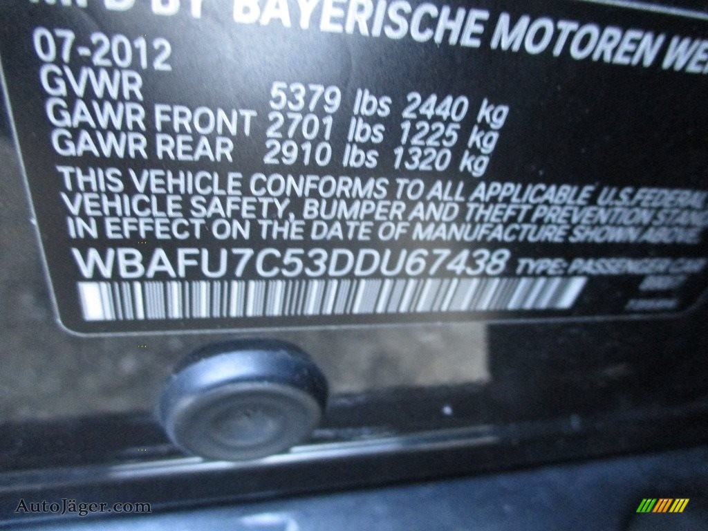 2013 5 Series 535i xDrive Sedan - Dark Graphite Metallic II / Oyster/Black photo #19