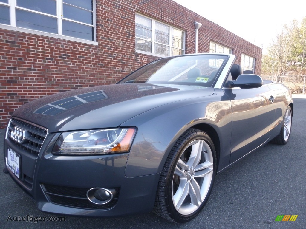 2011 A5 2.0T quattro Convertible - Meteor Grey Pearl Effect / Black photo #1