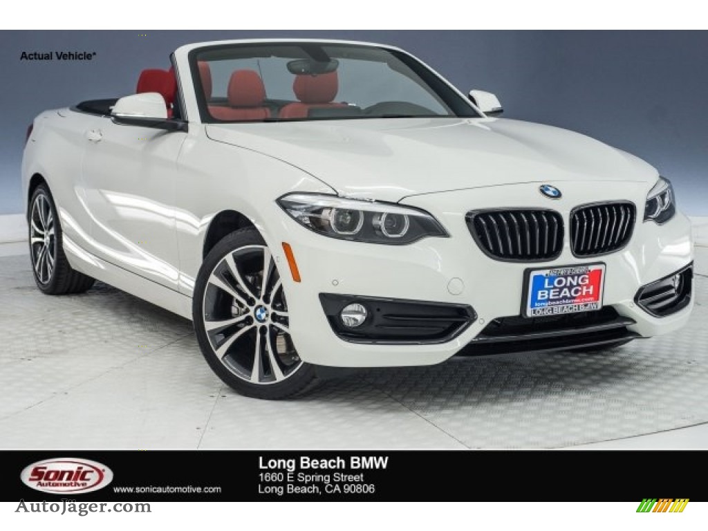2018 2 Series 230i Convertible - Alpine White / Coral Red photo #1