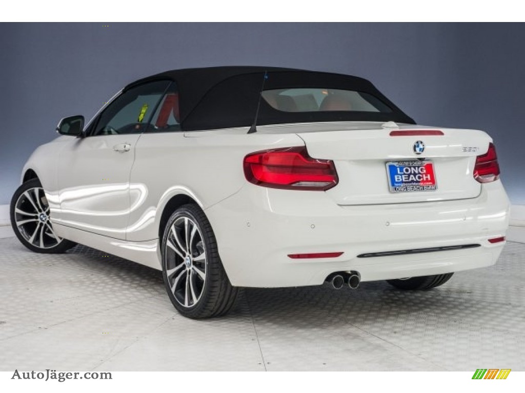 2018 2 Series 230i Convertible - Alpine White / Coral Red photo #4