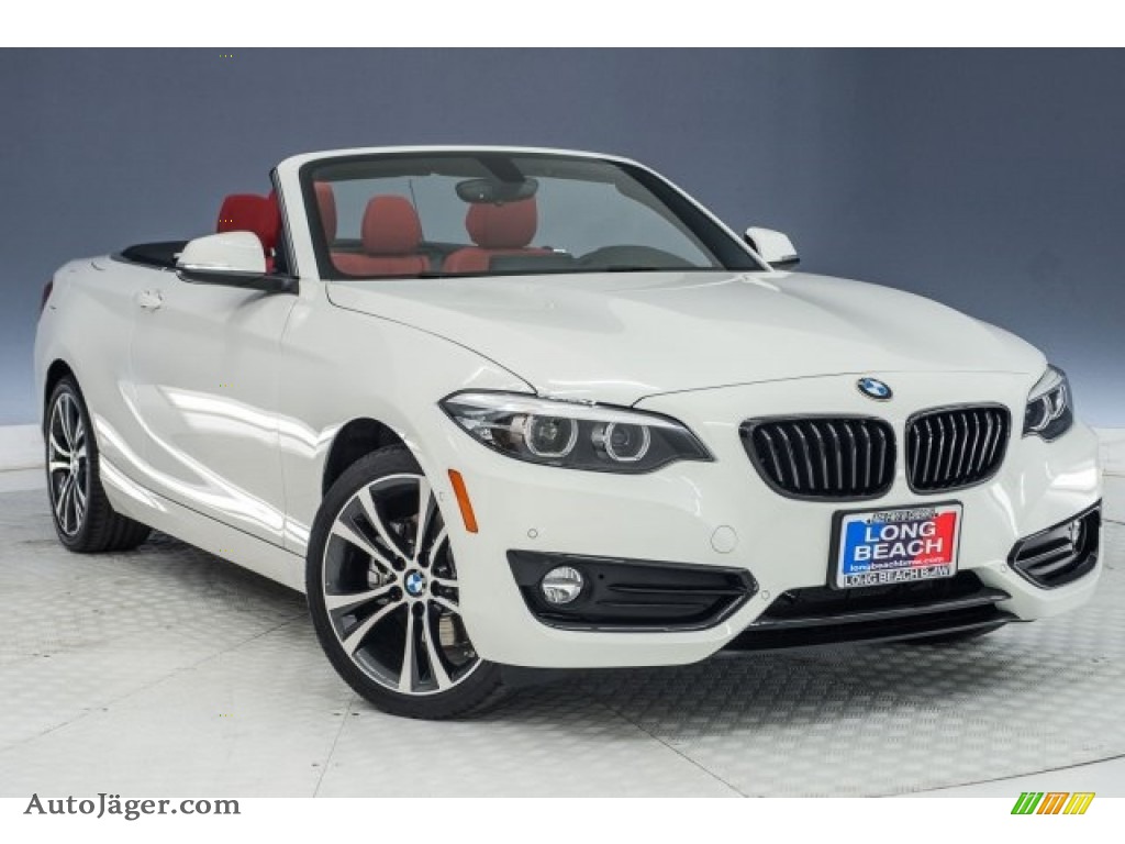2018 2 Series 230i Convertible - Alpine White / Coral Red photo #11