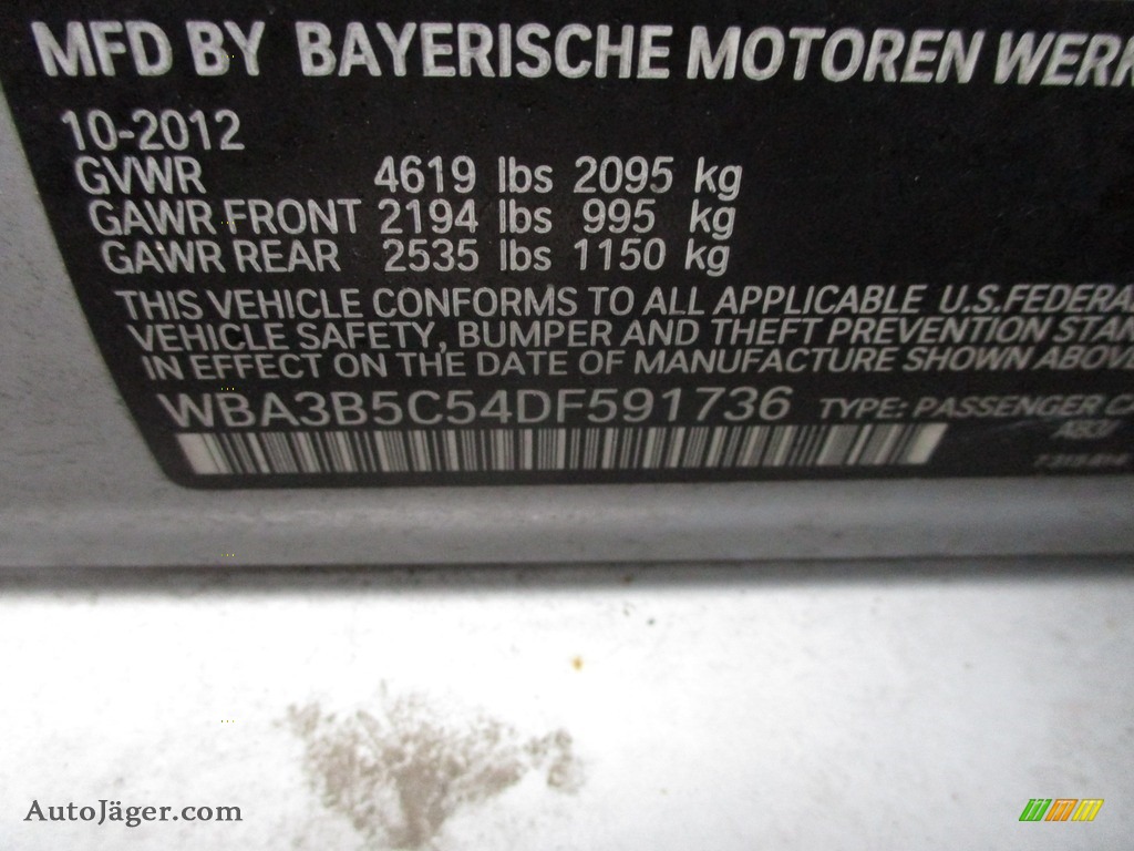 2013 3 Series 328i xDrive Sedan - Glacier Silver Metallic / Black photo #19