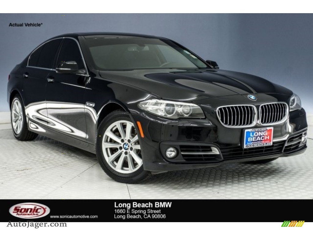 2015 5 Series 528i Sedan - Jet Black / Black photo #1