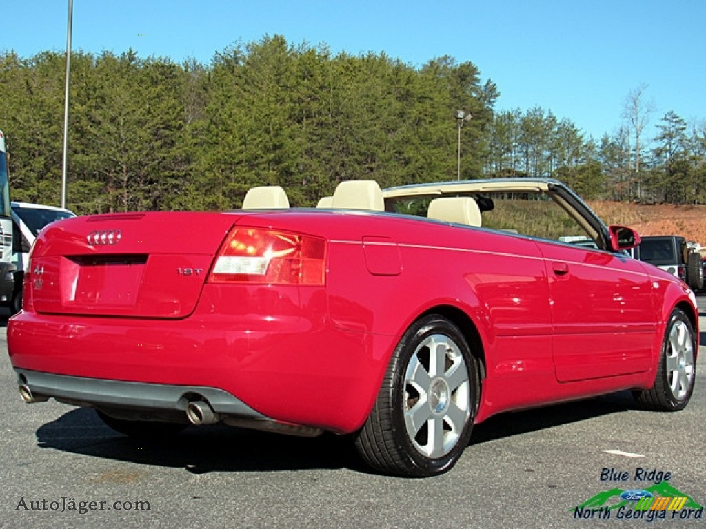 2006 A4 1.8T Cabriolet - Amulet Red / Beige photo #5