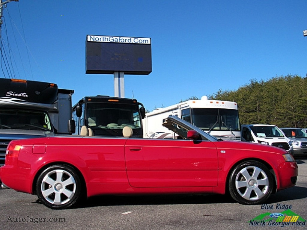 2006 A4 1.8T Cabriolet - Amulet Red / Beige photo #6