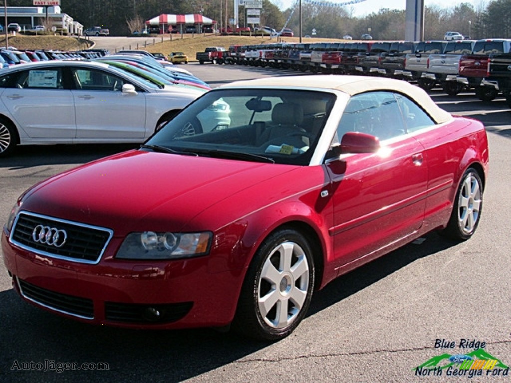 2006 A4 1.8T Cabriolet - Amulet Red / Beige photo #9