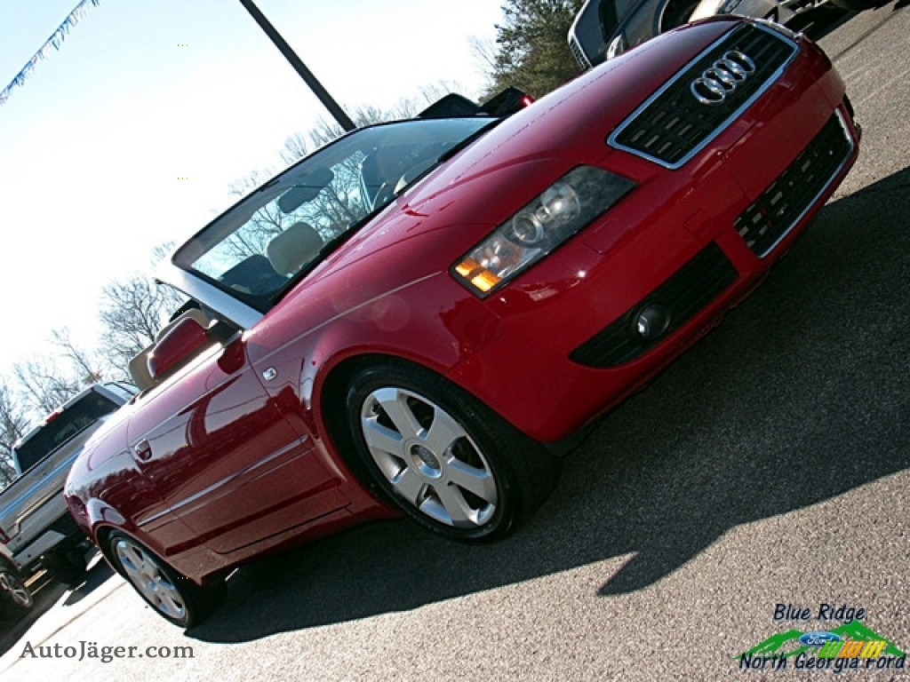 2006 A4 1.8T Cabriolet - Amulet Red / Beige photo #28