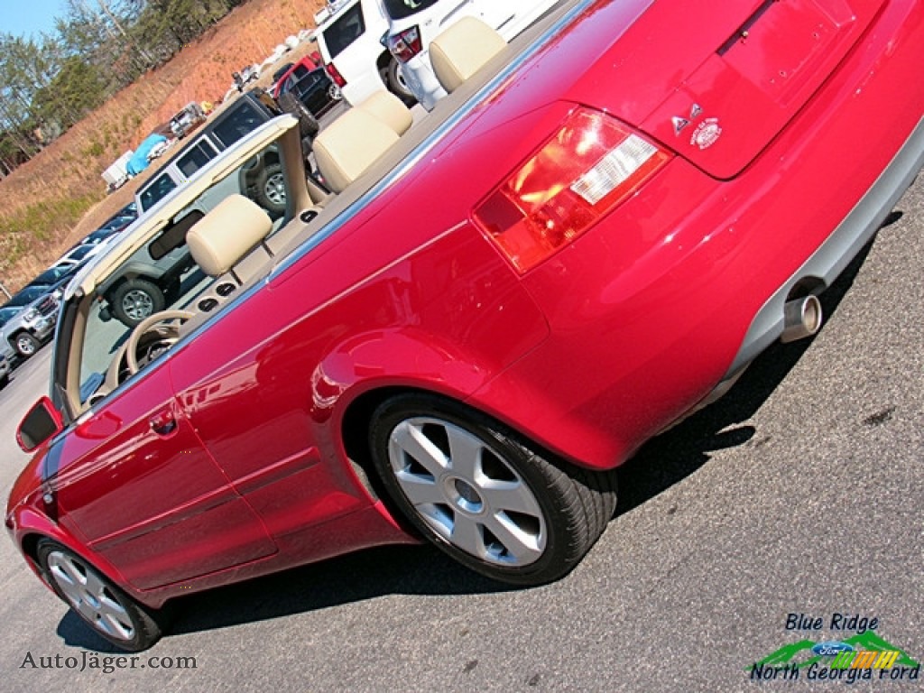 2006 A4 1.8T Cabriolet - Amulet Red / Beige photo #30