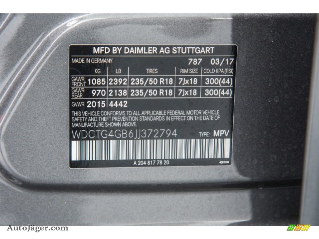 2018 GLA 250 4Matic - Mountain Grey Metallic / Black photo #10