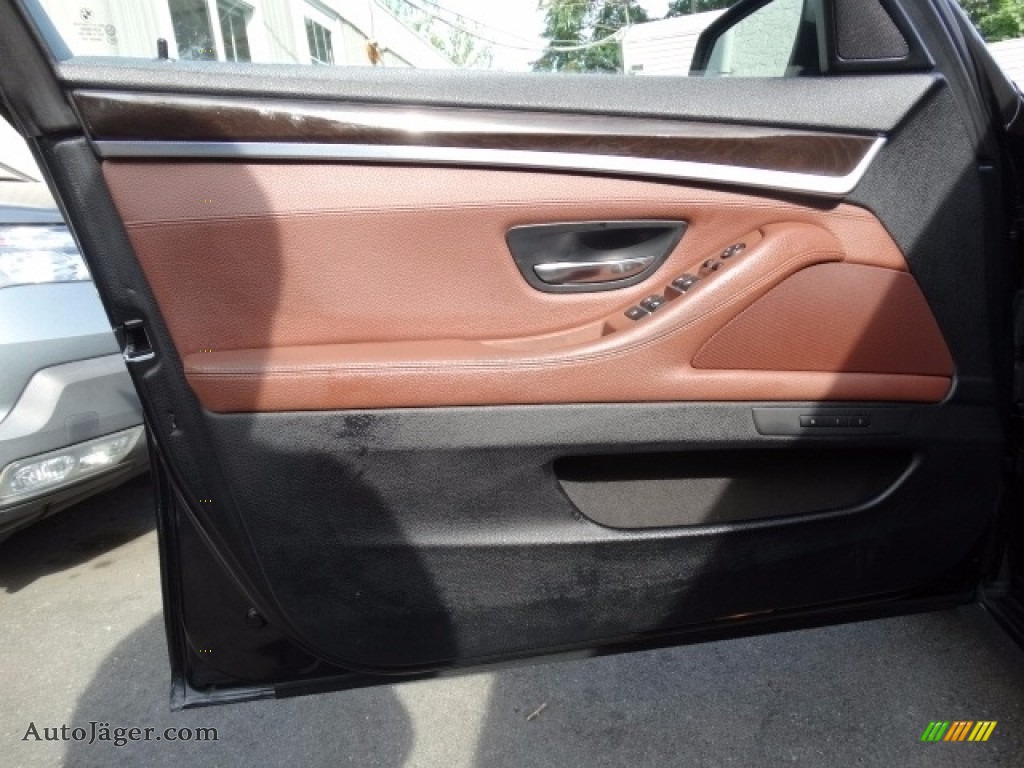 2012 5 Series 535i xDrive Sedan - Carbon Black Metallic / Cinnamon Brown photo #10