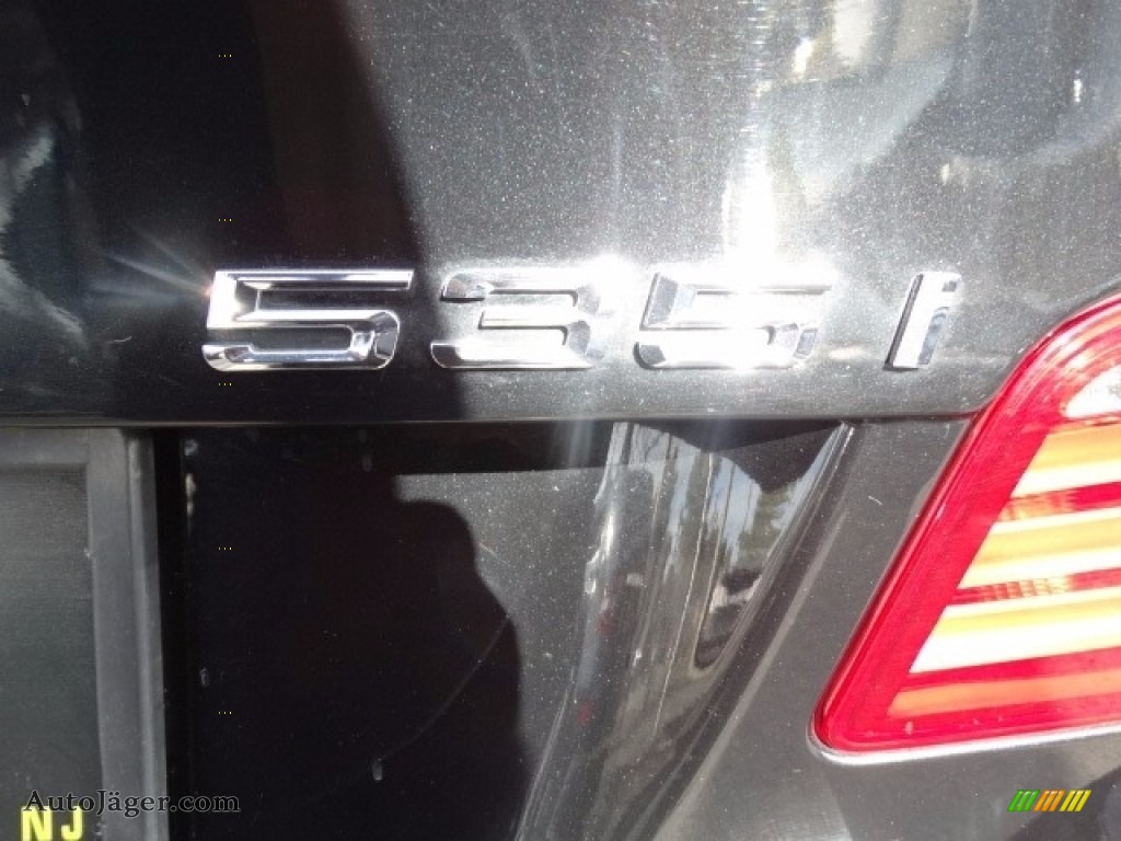2012 5 Series 535i xDrive Sedan - Carbon Black Metallic / Cinnamon Brown photo #40