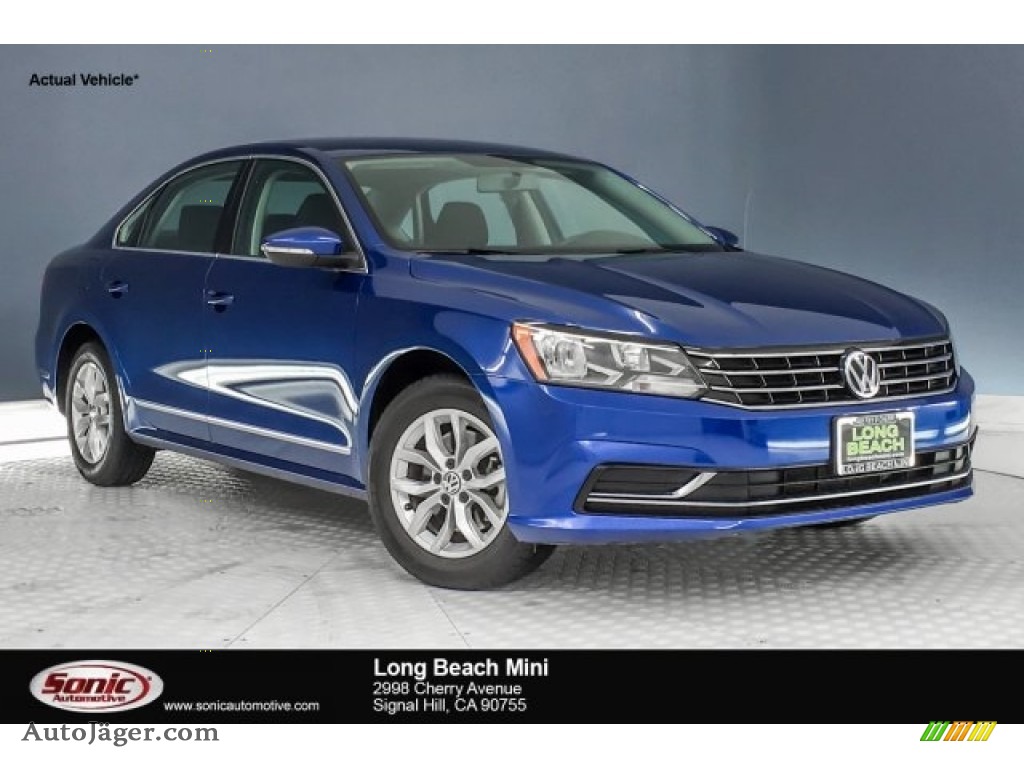 2016 Passat S Sedan - Reef Blue Metallic / Titan Black photo #1