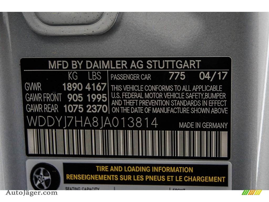 2018 AMG GT Coupe - Iridium Silver Metallic / Black photo #24