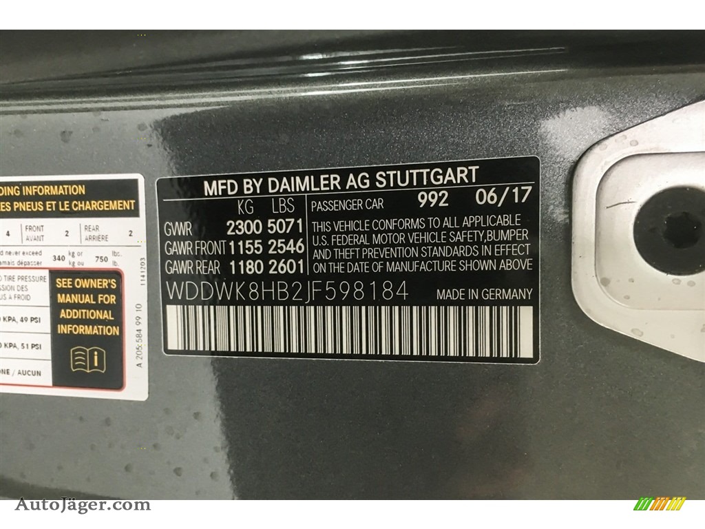 2018 C 63 S AMG Cabriolet - Selenite Grey Metallic / Red Pepper/Black photo #23