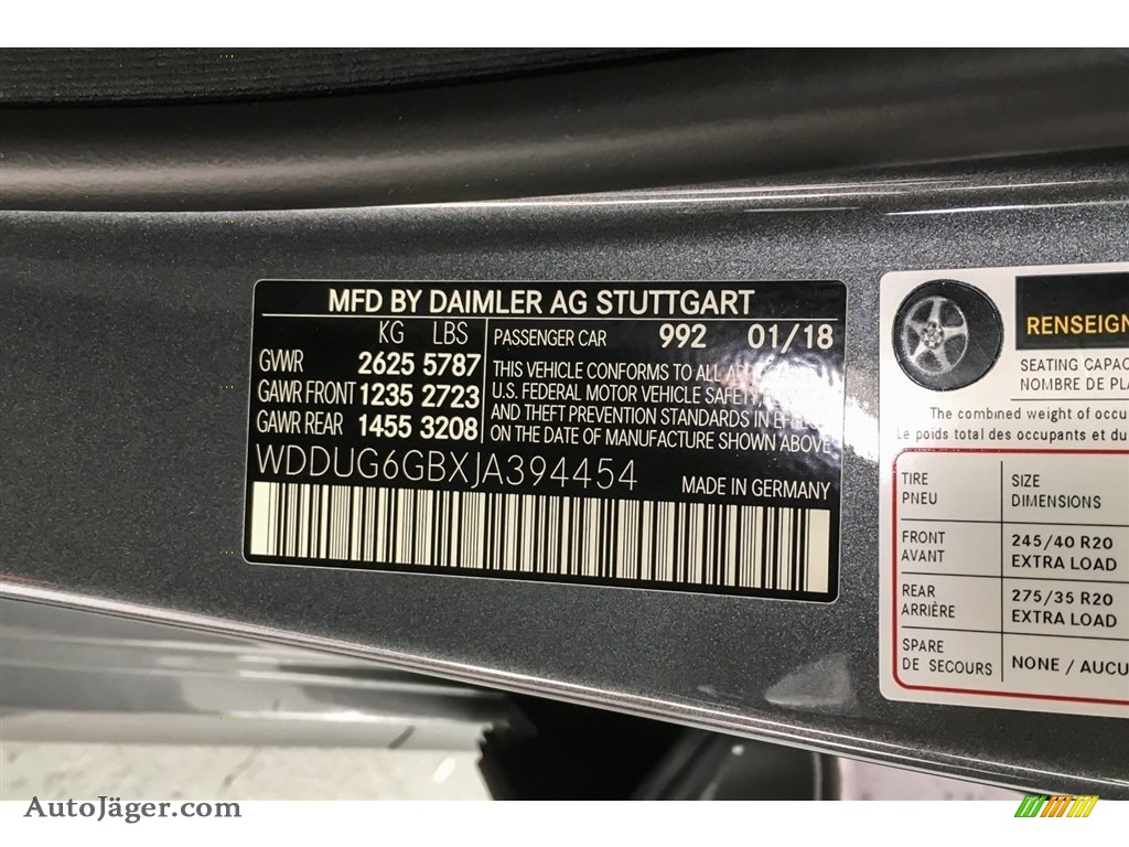 2018 S 450 Sedan - Selenite Grey Metallic / Black photo #11