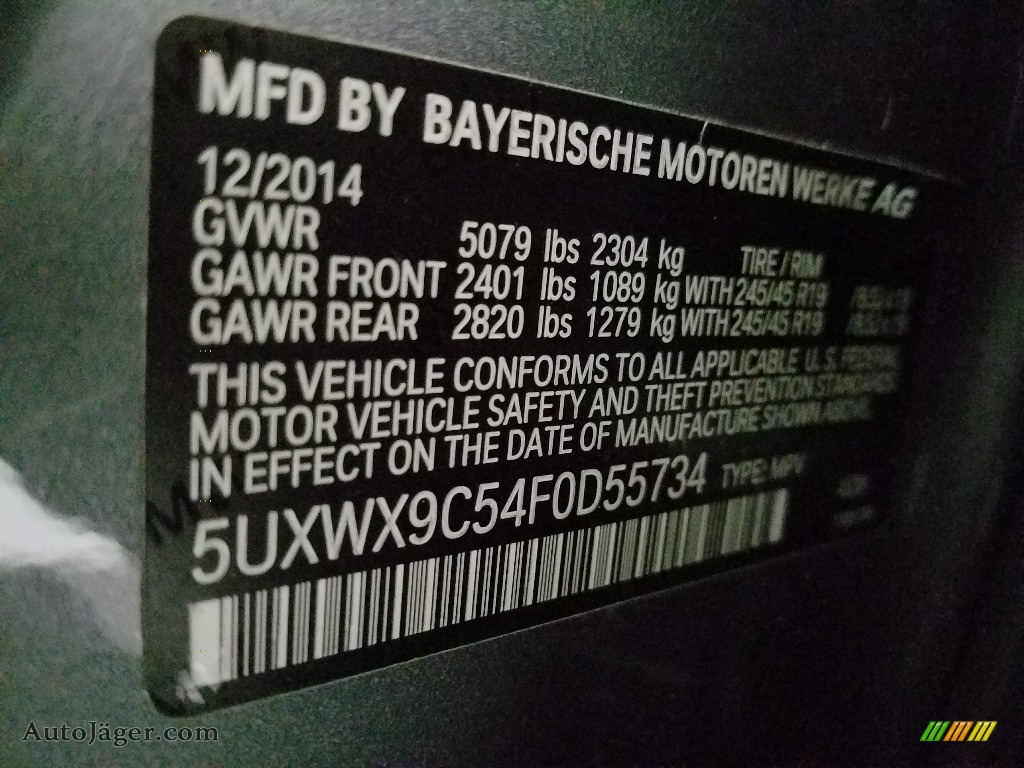 2015 X3 xDrive28i - Space Grey Metallic / Black photo #28