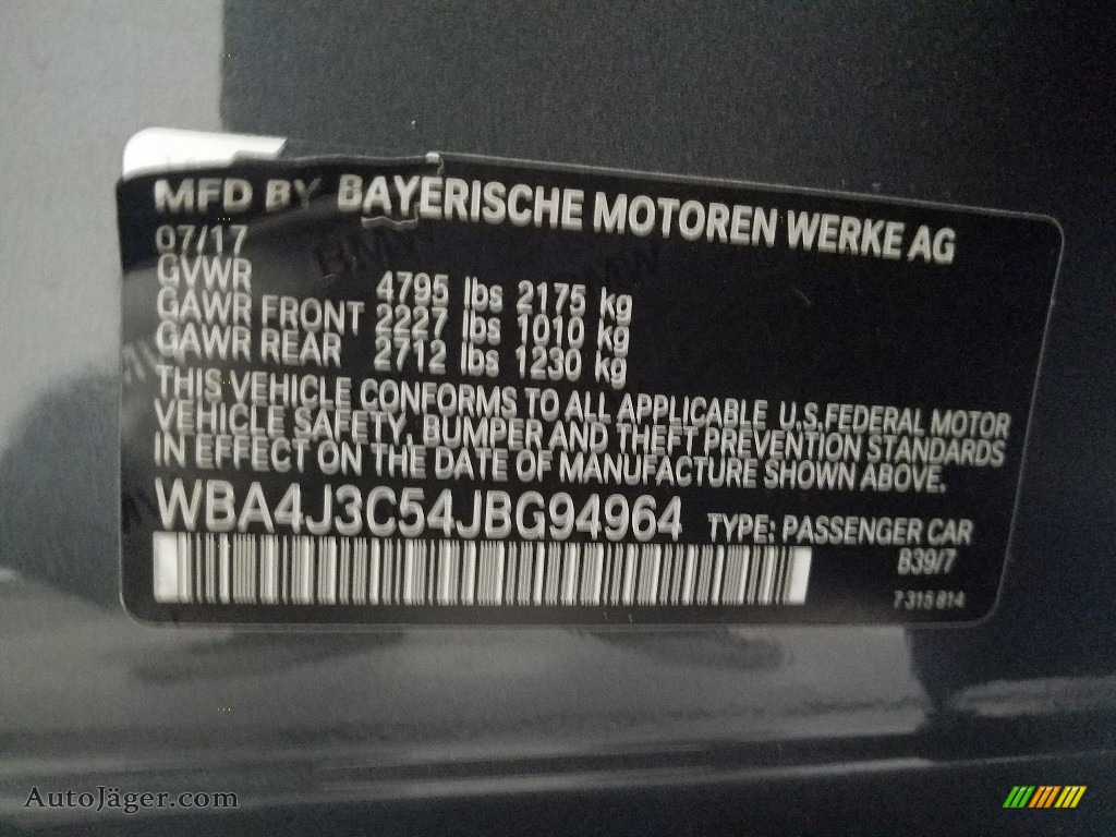 2018 4 Series 430i xDrive Gran Coupe - Mineral Grey Metallic / Black photo #28