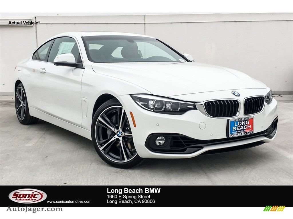 2018 4 Series 440i Coupe - Alpine White / Coral Red photo #1