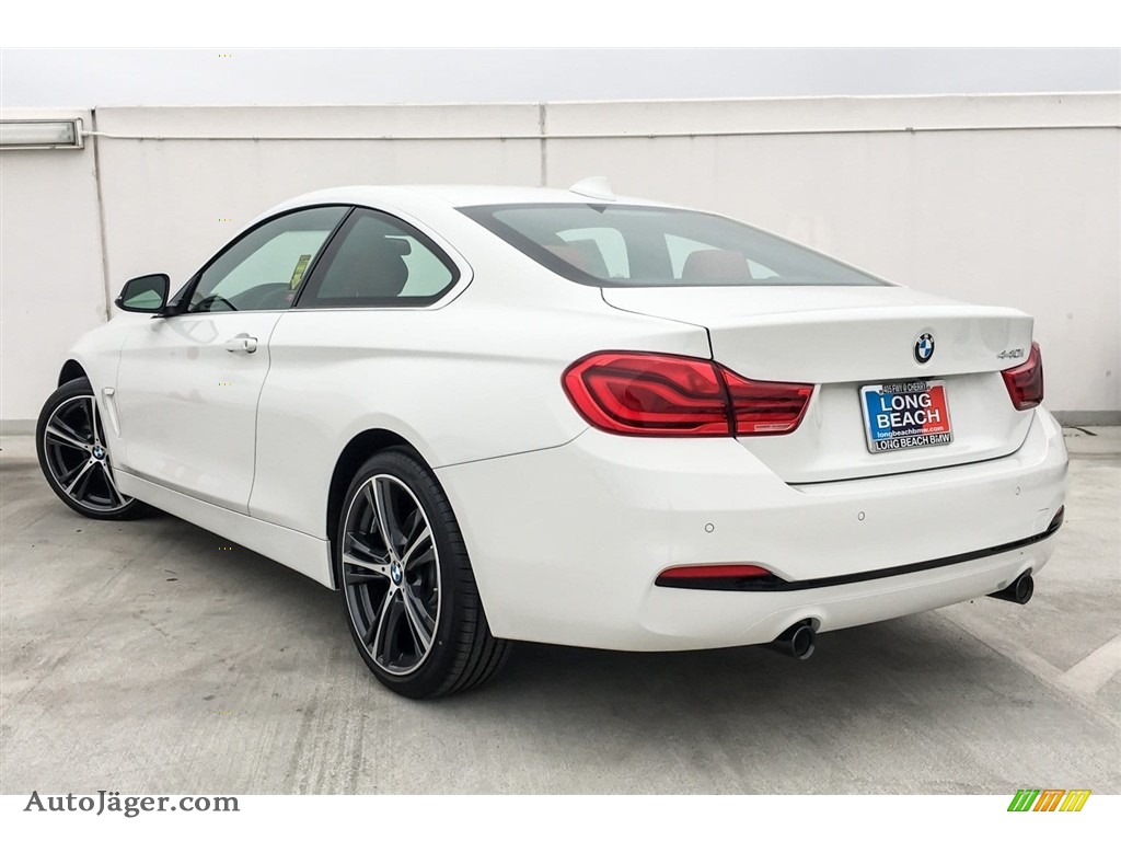 2018 4 Series 440i Coupe - Alpine White / Coral Red photo #3