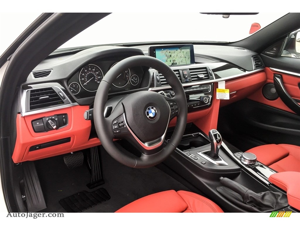 2018 4 Series 440i Coupe - Alpine White / Coral Red photo #5
