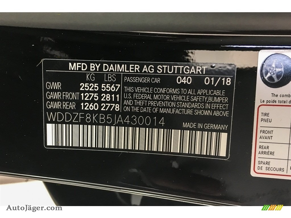 2018 E AMG 63 S 4Matic - Black / Black photo #23