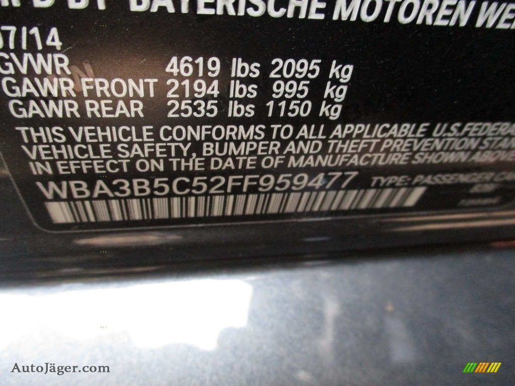 2015 3 Series 328i xDrive Sedan - Mineral Grey Metallic / Black photo #19