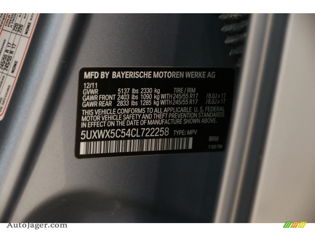 2012 X3 xDrive 28i - Blue Water Metallic / Oyster photo #29