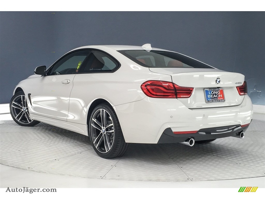 2019 4 Series 440i Coupe - Alpine White / Coral Red photo #3