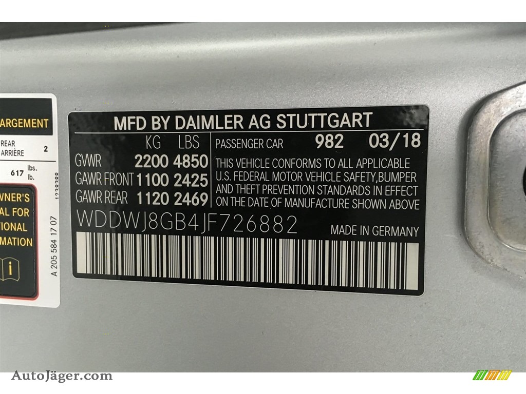 2018 C 63 AMG Coupe - designo Iridium Silver Magno (Matte) / Black photo #23