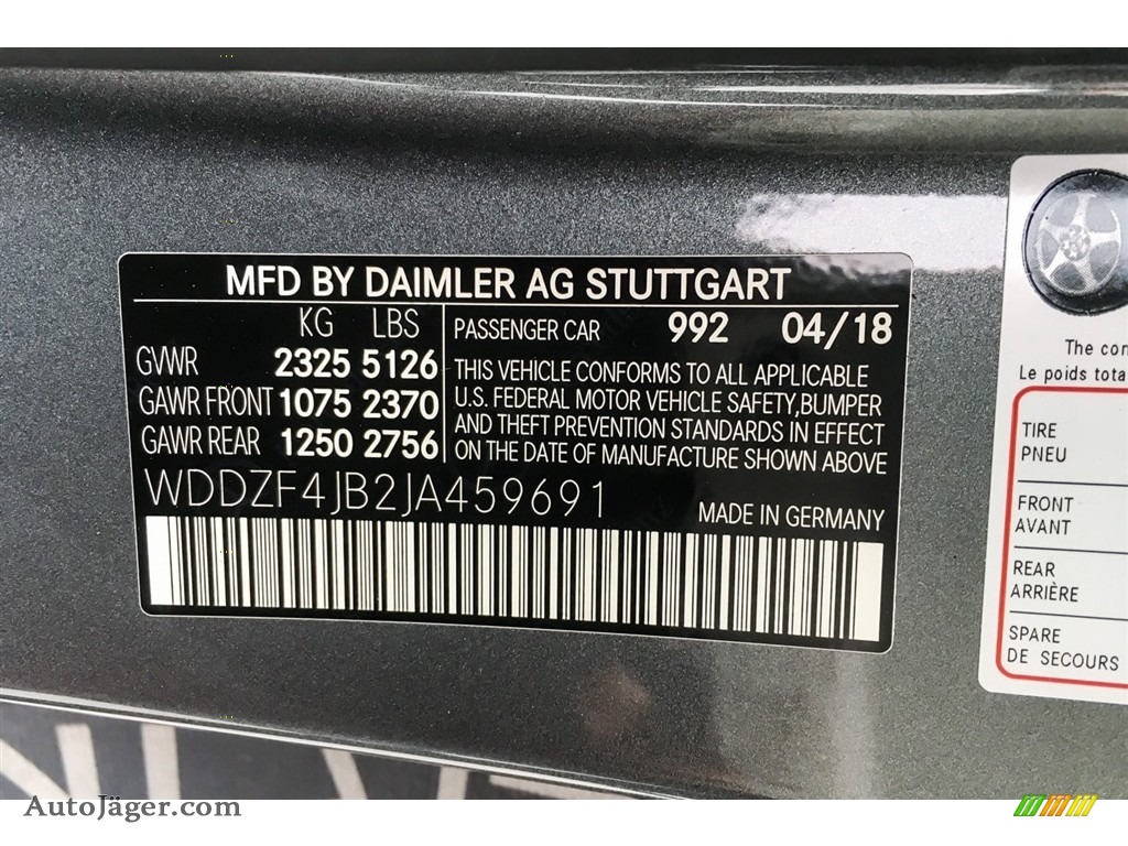 2018 E 300 Sedan - Selenite Grey Metallic / Black photo #11