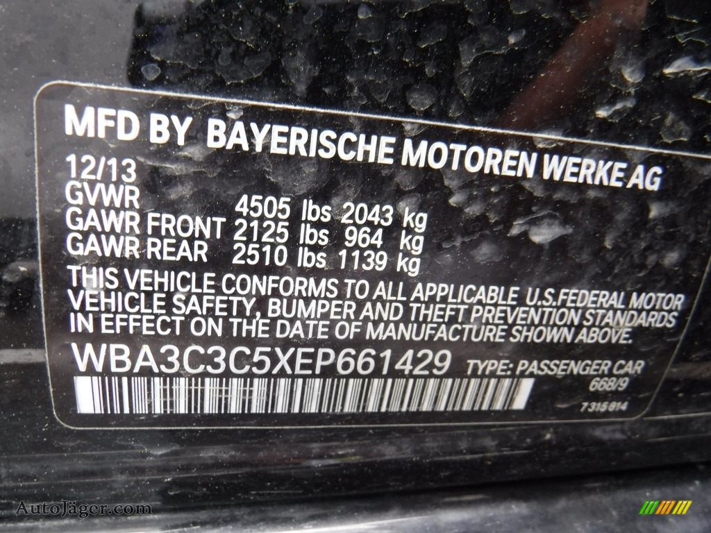 2014 3 Series 320i xDrive Sedan - Black Sapphire Metallic / Black photo #26