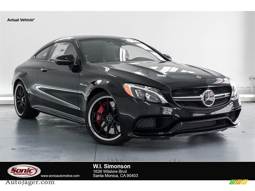 2018 C 63 S AMG Coupe - Obsidian Black Metallic / Red Pepper/Black photo #1