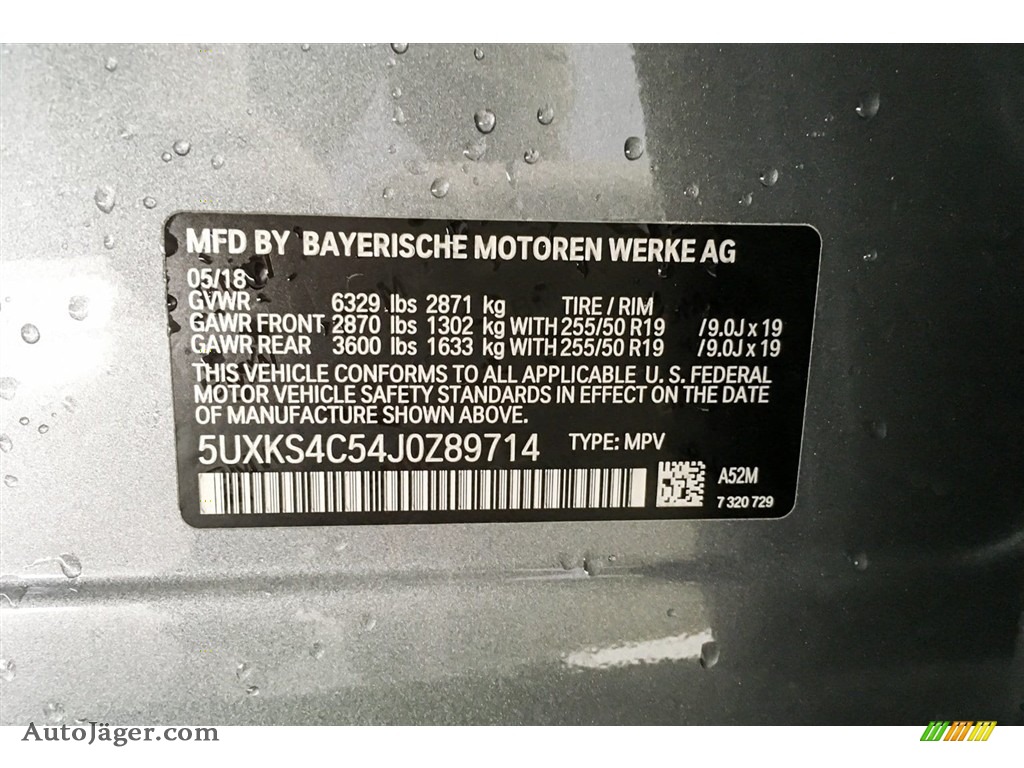 2018 X5 xDrive35d - Space Gray Metallic / Black photo #11
