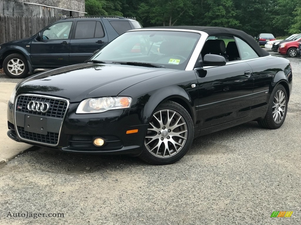 2009 A4 2.0T quattro Cabriolet - Phantom Black Pearl Effect / Light Grey photo #1