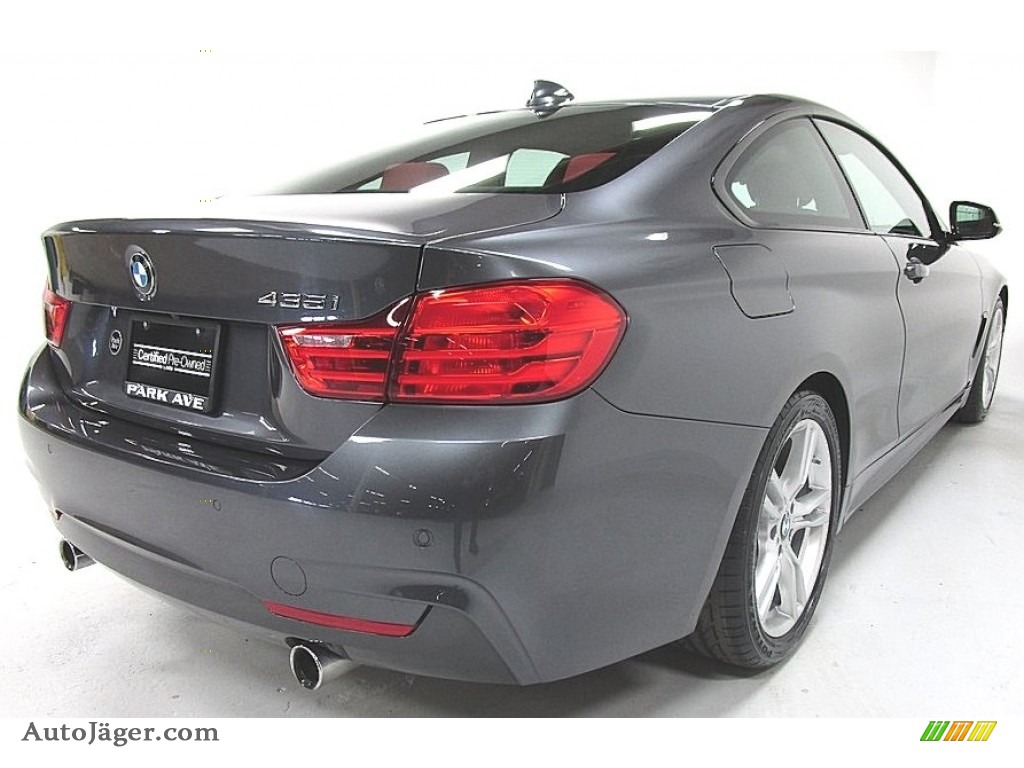 2015 4 Series 435i Coupe - Mineral Grey Metallic / Coral Red/Black Highlight photo #5