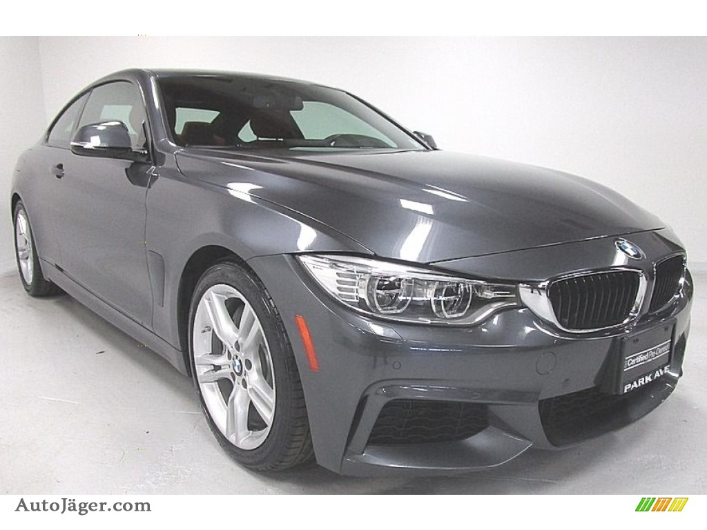 2015 4 Series 435i Coupe - Mineral Grey Metallic / Coral Red/Black Highlight photo #7
