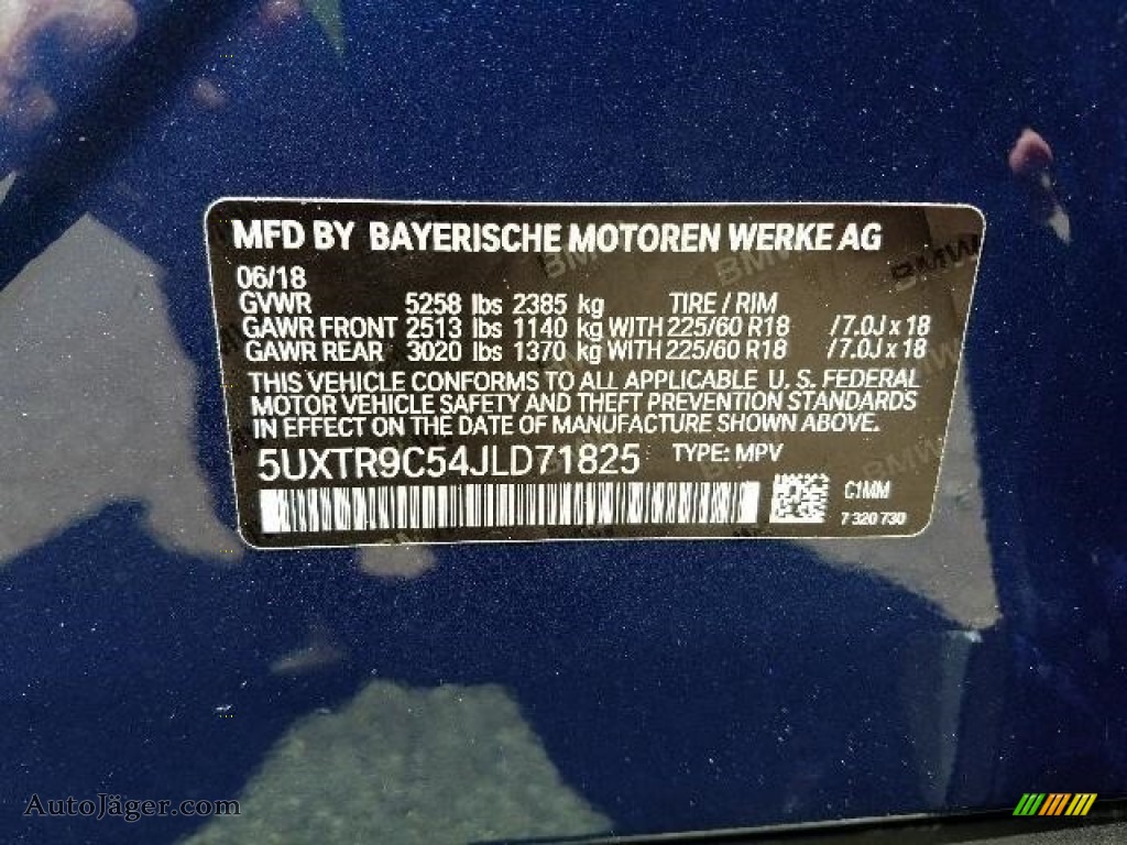 2018 X3 xDrive30i - Phytonic Blue Metallic / Canberra Beige/Black photo #14