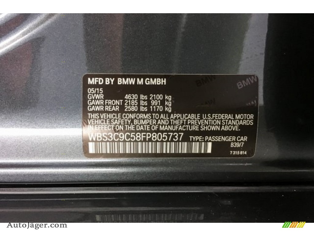 2015 M3 Sedan - Mineral Grey Metallic / Sakhir Orange/Black photo #22