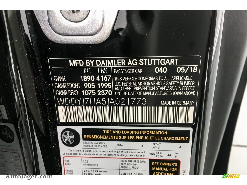2018 AMG GT Coupe - Black / Black photo #23