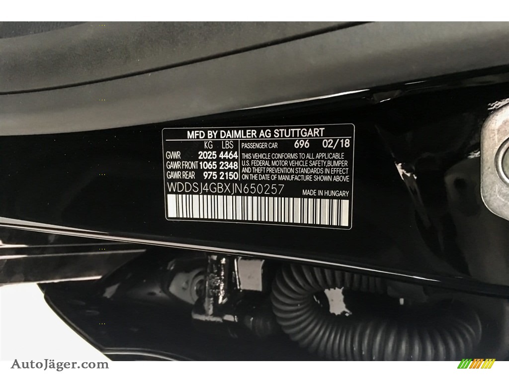2018 CLA 250 4Matic Coupe - Night Black / Black photo #11