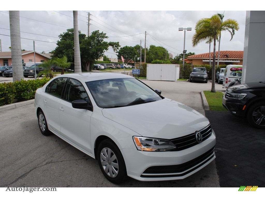 2016 Jetta S - Pure White / Titan Black photo #1