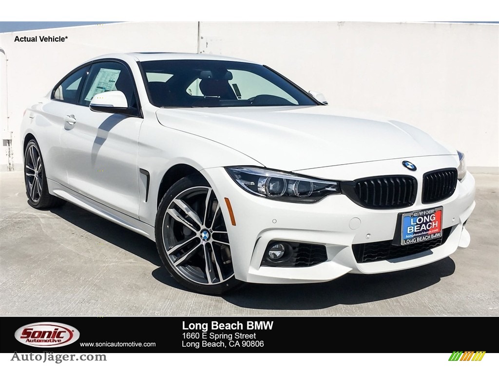 2019 4 Series 440i Coupe - Alpine White / Coral Red photo #1