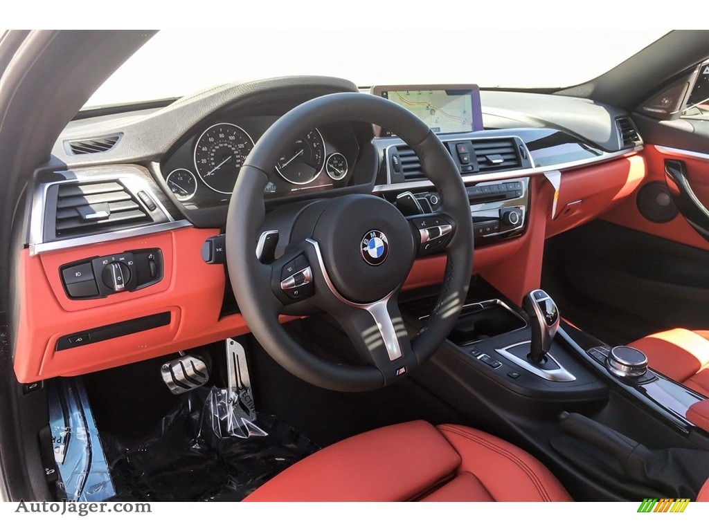 2019 4 Series 440i Coupe - Alpine White / Coral Red photo #4