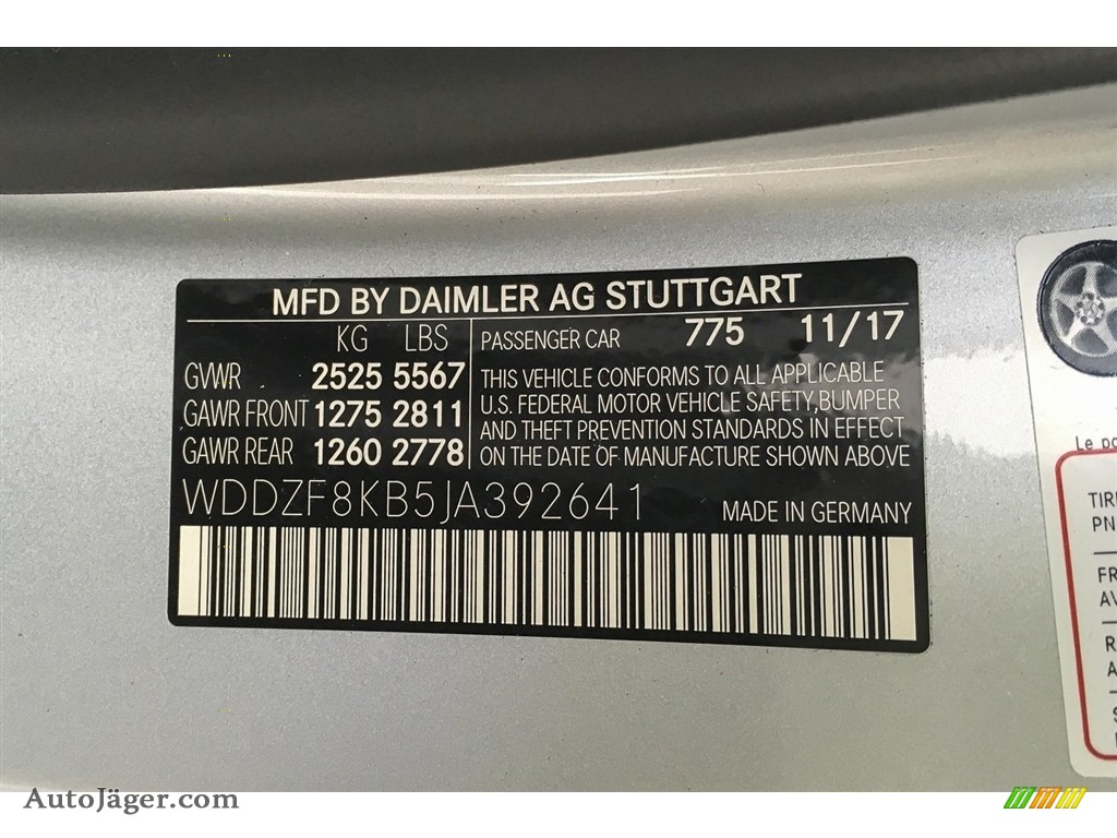 2018 E AMG 63 S 4Matic - Iridium Silver Metallic / Black photo #11