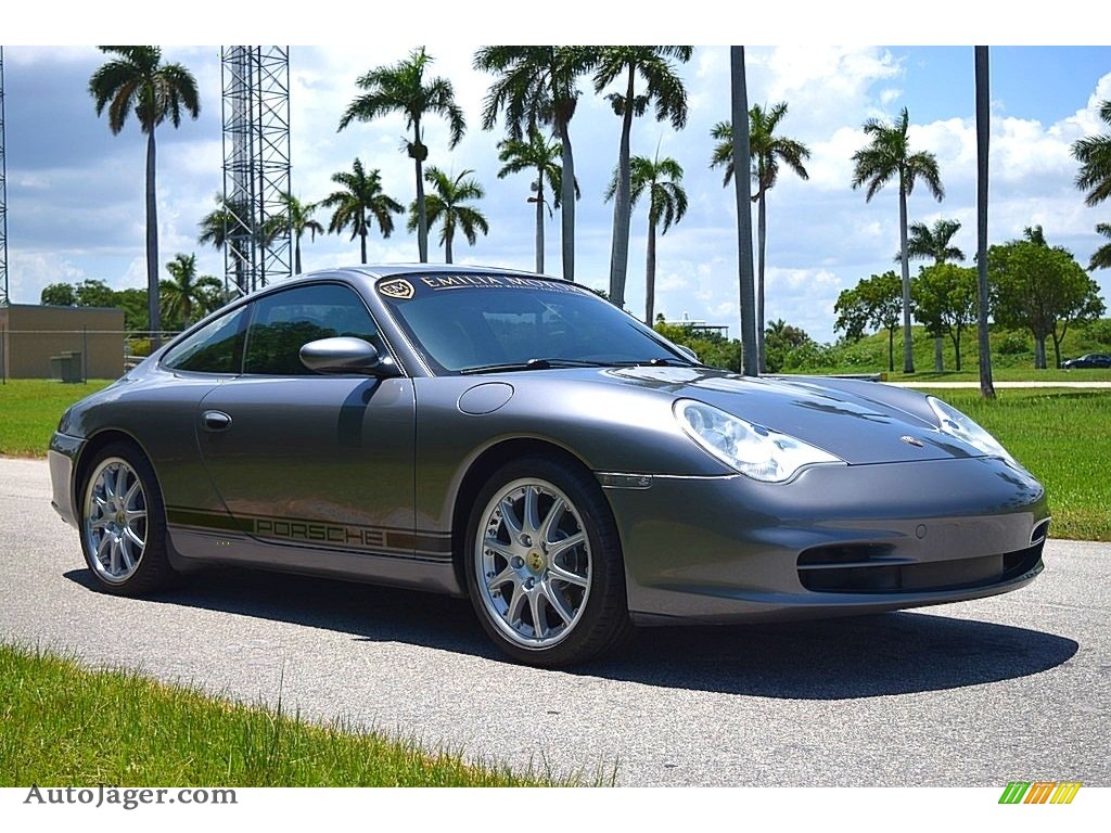 2002 911 Carrera Coupe - Seal Grey Metallic / Graphite Grey photo #1