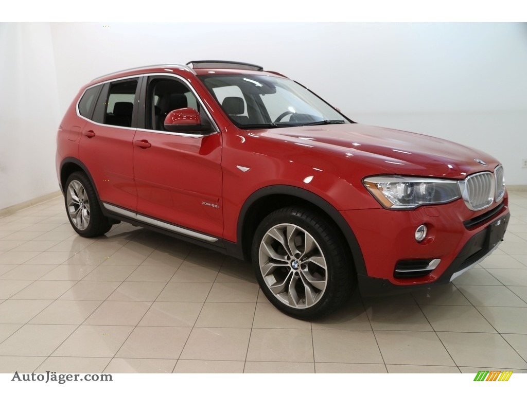 2016 X3 xDrive28i - Melbourne Red Metallic / Black photo #1