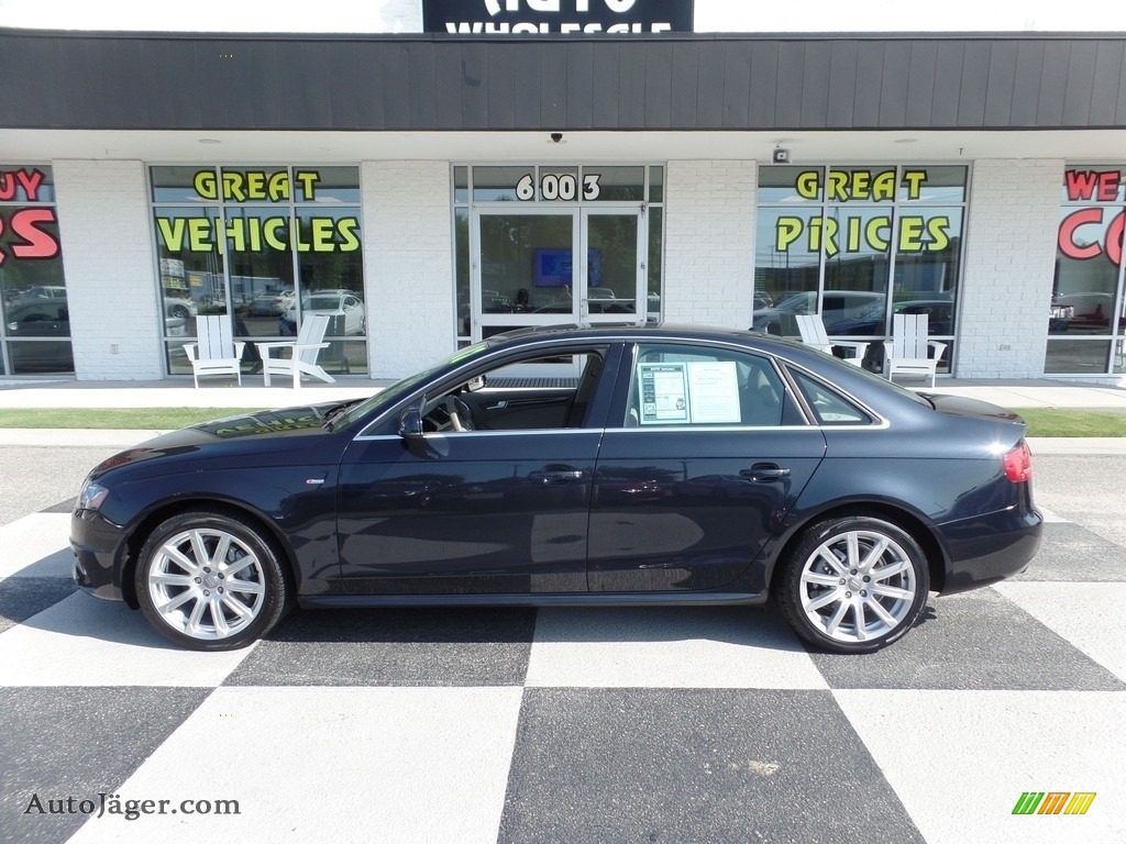 2012 A4 2.0T quattro Sedan - Moonlight Blue Metallic / Cardamom Beige photo #1