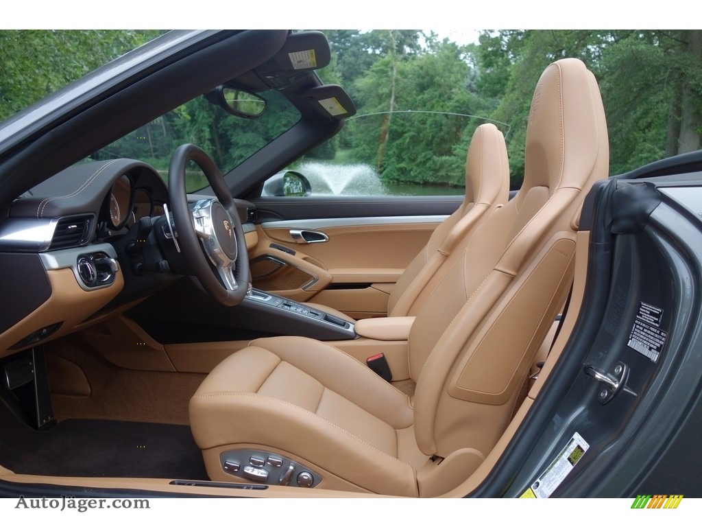 2015 911 Turbo S Cabriolet - Agate Grey Metallic / Espresso/Cognac Natural Leather photo #11