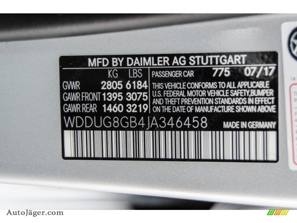 2018 S 560 4Matic Sedan - Iridium Silver Metallic / Black photo #10